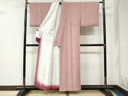 平和屋着物●江戸小紋　大小あられ　鬼しぼ縮緬　正絹　逸品　CABC6858yc
