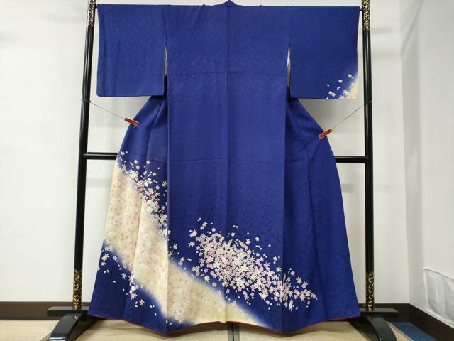平和屋着物●訪問着　舞桜文　暈し染め　正絹　逸品　CABC6859yc