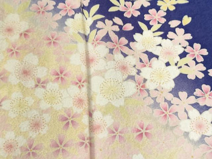平和屋着物●訪問着　舞桜文　暈し染め　正絹　逸品　CABC6859yc