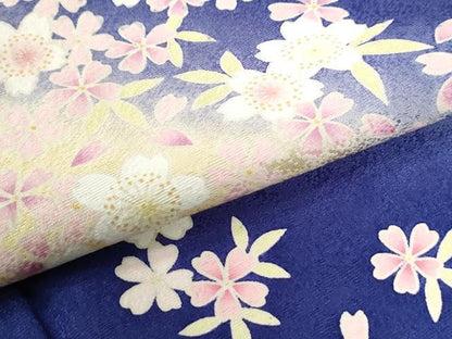 平和屋着物●訪問着　舞桜文　暈し染め　正絹　逸品　CABC6859yc