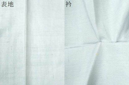 平和屋着物●結城紬　色無地　月白色　正絹　逸品　CABC6860yc