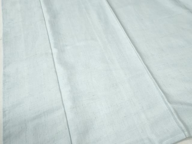 平和屋着物●結城紬　色無地　月白色　正絹　逸品　CABC6860yc