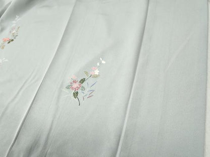 平和屋着物●訪問着　友禅　南天枝花文　暈し染め　正絹　逸品　CABC6863yc