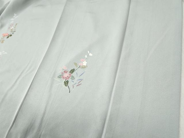 平和屋着物●訪問着　友禅　南天枝花文　暈し染め　正絹　逸品　CABC6863yc