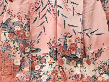 平和屋着物●豪華振袖　型染め　御所解鴛鴦花文　暈し染め　仮絵羽　逸品　未使用　CABC6868yc