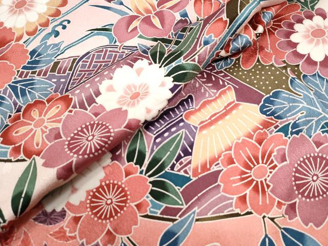 平和屋着物●豪華振袖　型染め　御所解鴛鴦花文　暈し染め　仮絵羽　逸品　未使用　CABC6868yc
