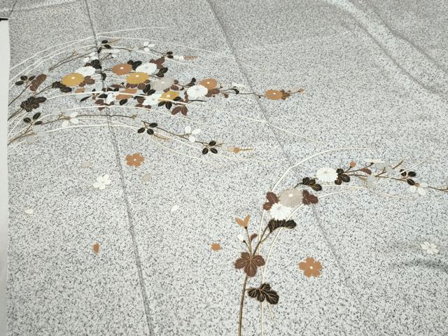 平和屋着物●訪問着　花筏文　たたき染め　金彩　正絹　逸品　CABC6875yc