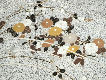 平和屋着物●訪問着　花筏文　たたき染め　金彩　正絹　逸品　CABC6875yc