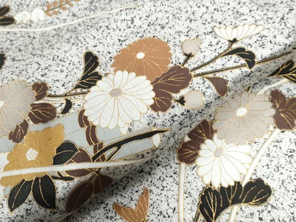 平和屋着物●訪問着　花筏文　たたき染め　金彩　正絹　逸品　CABC6875yc