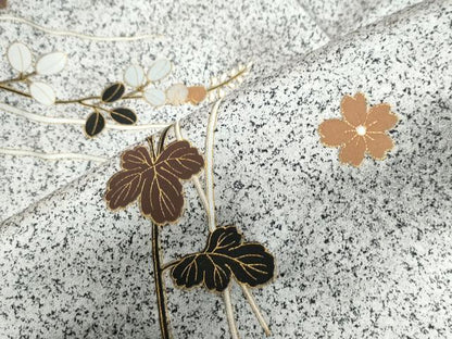 平和屋着物●訪問着　花筏文　たたき染め　金彩　正絹　逸品　CABC6875yc