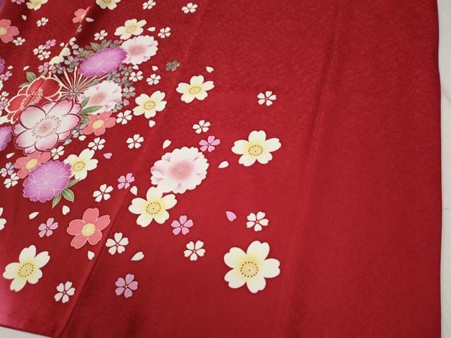 平和屋着物●豪華振袖　舞花文　暈し染め　金彩　正絹　逸品　CABC6876yc