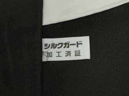 平和屋着物●訪問着　作家物　抽象文　暈し染め　黒地　正絹　逸品　未使用　CABC6878yc