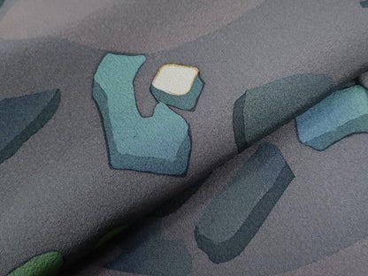 平和屋着物●訪問着　作家物　抽象文　暈し染め　黒地　正絹　逸品　未使用　CABC6878yc
