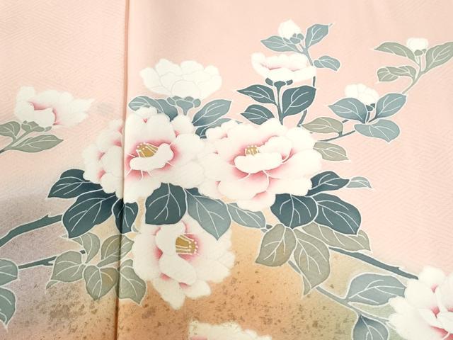 平和屋着物●訪問着　友禅　枝花文　暈し染め　金彩　正絹　逸品　未使用　CABC6879yc