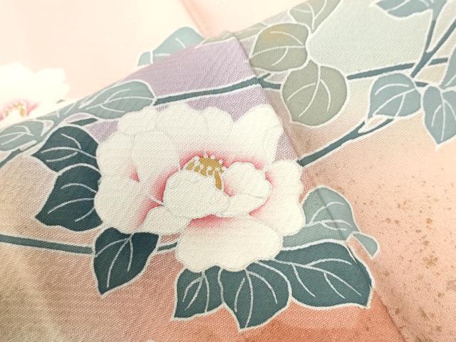 平和屋着物●訪問着　友禅　枝花文　暈し染め　金彩　正絹　逸品　未使用　CABC6879yc
