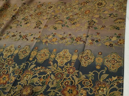 平和屋着物●訪問着　更紗花唐草文　暈し染め　御召縮緬　正絹　逸品　未使用　CABC6880yc