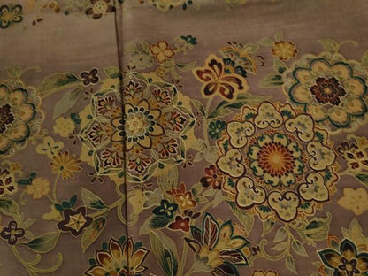 平和屋着物●訪問着　更紗花唐草文　暈し染め　御召縮緬　正絹　逸品　未使用　CABC6880yc