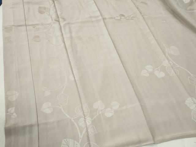 平和屋着物●長襦袢　無双仕立て　葵地紋　灰梅色　正絹　逸品　未使用　CABC6888yc