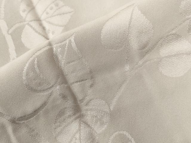 平和屋着物●長襦袢　無双仕立て　葵地紋　灰梅色　正絹　逸品　未使用　CABC6888yc