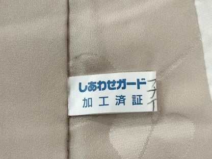 平和屋着物●長襦袢　無双仕立て　葵地紋　灰梅色　正絹　逸品　未使用　CABC6888yc