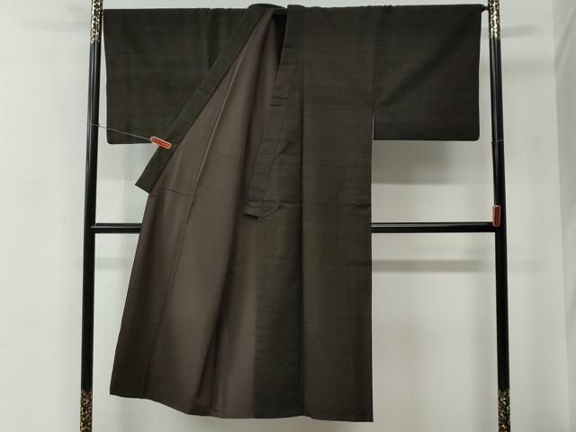 平和屋着物●男性　紬　網代織　証紙付き　キングサイズ　正絹　逸品　CABC6891yc