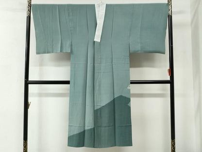 平和屋着物●男性　黒紋付　羽織・長襦袢セット　羽裏：吉祥丸文　正絹　逸品　CABC6900yc