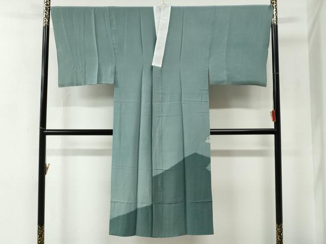 平和屋着物●男性　黒紋付　羽織・長襦袢セット　羽裏：吉祥丸文　正絹　逸品　CABC6900yc