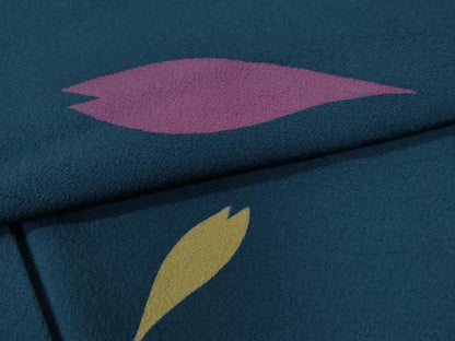 平和屋着物●世界的人形師　辻村寿三郎　ジュサブロー　小紋　舞花弁　正絹　逸品　CABC6907yc