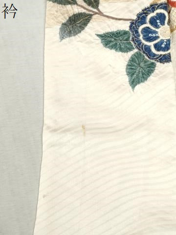 平和屋着物●豪華振袖　絞り　花蝶文　暈し染め　金彩　正絹　逸品　CABC6912yc