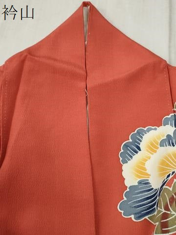 平和屋着物●豪華振袖　型染め　御所解花鳥文　正絹　逸品　CABC6913yc