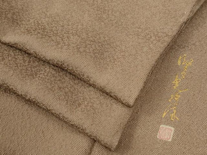 平和屋着物●伝統工芸師　服部光擴　江戸小紋　鮫小紋柄　正絹　逸品　CABC6915yc