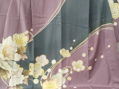 平和屋着物●ファッションブランド　hiromichi nakano　ヒロミチナカノ　振袖　牡丹　梅　ラメ糸　金彩　正絹　逸品　CABC6922yc