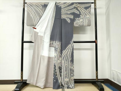 平和屋着物●越後十日町の一流染匠　桐屋・翠山工房　訪問着　辻が花　絞り　暈し染め　正絹　逸品　CABC6925yc