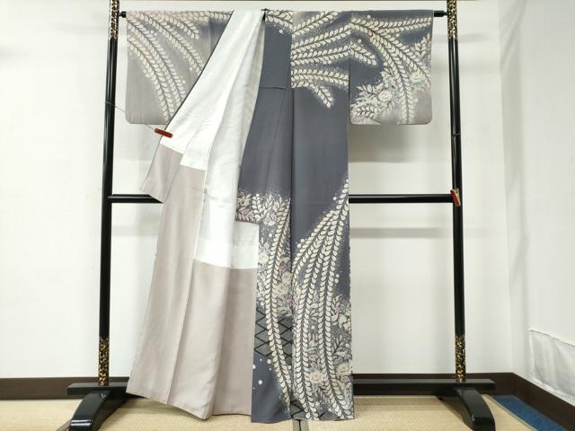 平和屋着物●越後十日町の一流染匠　桐屋・翠山工房　訪問着　辻が花　絞り　暈し染め　正絹　逸品　CABC6925yc