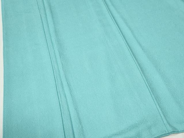 平和屋着物●上質な色無地　霰地紋　青竹色　正絹　逸品　CABC6926yc