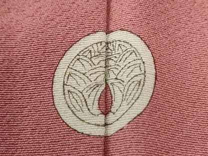 平和屋着物●上質な色無地　みやびちりめん　薄紅色　反端付き　正絹　逸品　CABC6928yc