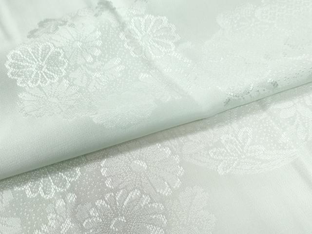 平和屋着物●長襦袢　無双仕立て　折り鶴草花丸地紋　暈し染め　正絹　逸品　CABC6932yc