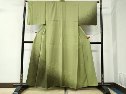 平和屋着物●染色作家　斉藤三才　訪問着　三才鳥　暈し染め　正絹　逸品　CABC6934yc