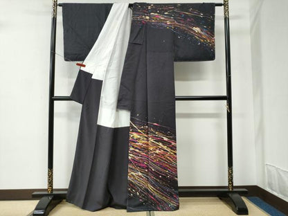 平和屋着物●訪問着　手描き　吉祥文　正絹　逸品　未使用　CABC6935yc