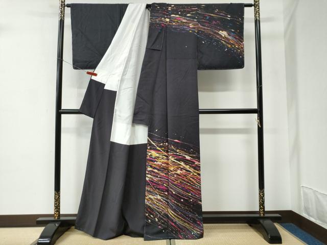 平和屋着物●訪問着　手描き　吉祥文　正絹　逸品　未使用　CABC6935yc