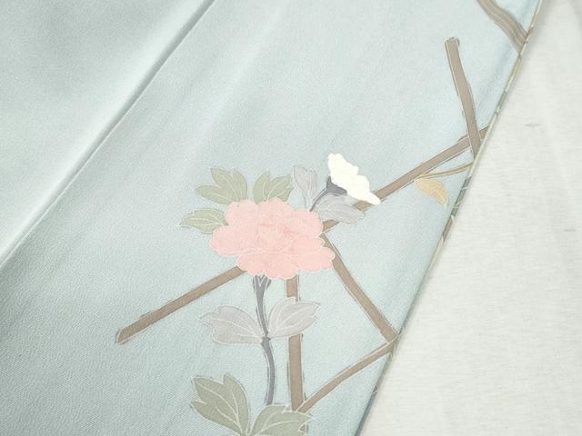 平和屋着物●訪問着　友禅　作家物　籬枝花文　暈し染め　正絹　逸品　CABC6936yc