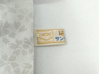 平和屋着物●豪華振袖　草花文　ラメ糸　暈し染め　銀通し地　正絹　逸品　CABC6937yc