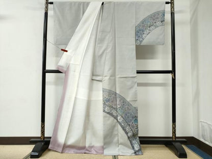 平和屋着物●訪問着　本場染大島紬　絞り　橘花文　正絹　逸品　CABC6939yc