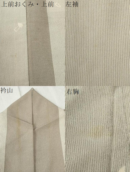 平和屋着物●本塩沢　縞　舞花弁　正絹　逸品　CABC6942yc