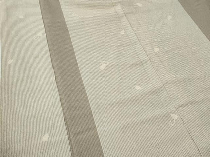 平和屋着物●本塩沢　縞　舞花弁　正絹　逸品　CABC6942yc
