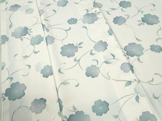 平和屋着物●上質な小紋　花唐草文　正絹　逸品　CABC6945yc
