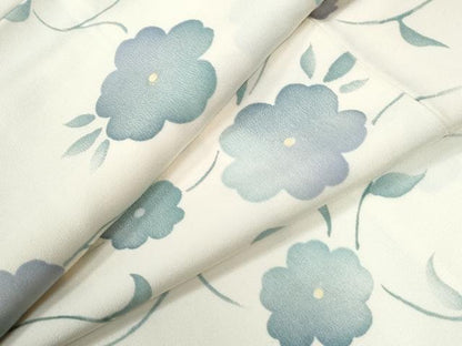 平和屋着物●上質な小紋　花唐草文　正絹　逸品　CABC6945yc
