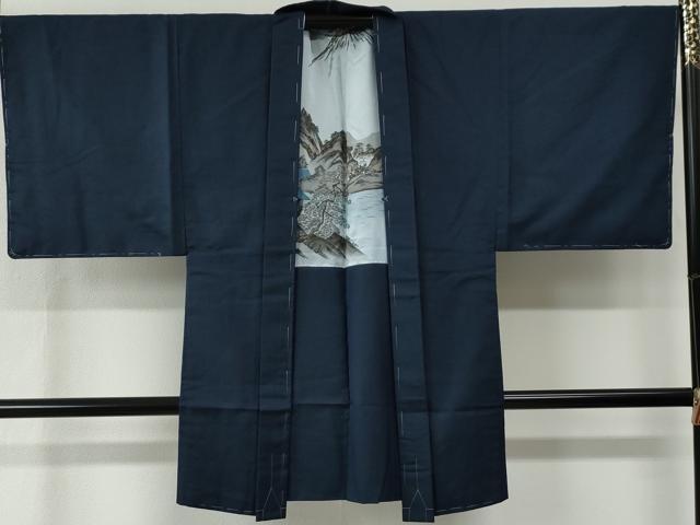 平和屋着物●男性　紬　アンサンブル　100亀甲　総詰め　正絹　逸品　未使用　CABC6946yc