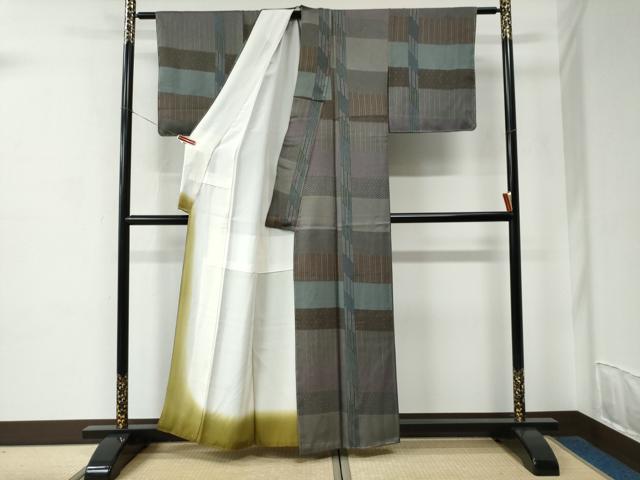平和屋着物●山下晴三 京友禅競技大会受賞　小紋　吉祥文　反端付き　正絹　逸品　未使用　CABC6947yc