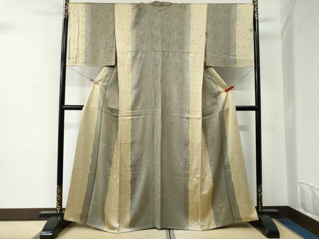 平和屋着物●訪問着　舞葉文　金彩　正絹　逸品　CABC6948yc